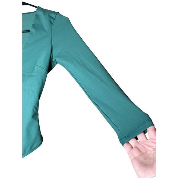 Intimately Free People Duo Close Call Green Bodysuit Size XS - Picture 5 of 9